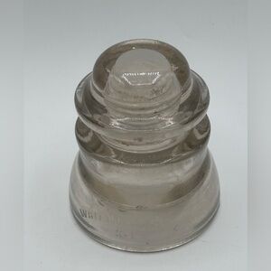 Whitall Tatum Co. No. 1 Clear Glass Insulator Armstrong Corp. Logo 17-41 A USA